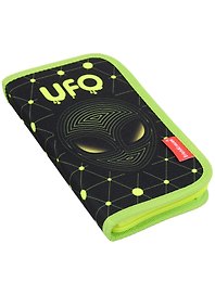 Пенал 1отд. "UFO" с наполнением, 110*205*25, полиэстер, ErichKrause