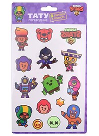 Тату переводные «Brawl Stars», светящиеся в темноте, в ассортименте