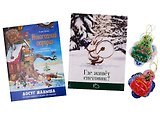 Подарочный набор "Новогодний сюрприз" (Комплект из 2 книг + 12 елочных игрушек с веселыми стихами)