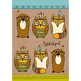 Альбом для эскизов, Канц-Эксмо,Скетчпад А5 (140х200), 40л. Зверушки (графика) облож. 7БЦ, на спирали