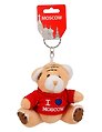 Брелок-мягкая игрушка Мишка-I love Moscow (Москва) (Красный) (MF-ILM-R)