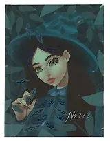 Книга для записей А6 80л кл. "Волшебница" 7БЦ, ламинация soft touch, тиснение фольгой, офсет