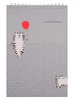 Скетчбук А5 40л "Праздничные коты" белый офсет, 100г/м2, тв.обложка, евроспираль