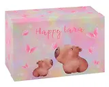 Коробка подарочная "Капибара с цветочком", 21*14*9 см
