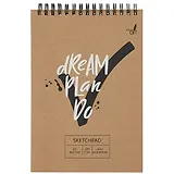 Скетчбук 140*200 20л "Dream and Do" акварельн., с перф., 200г/м2, обл крафт рельеф. краска, евроспираль