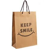 Пакет А4 "KEEP SMILE" черн.шрифт, крафт, нейтр.