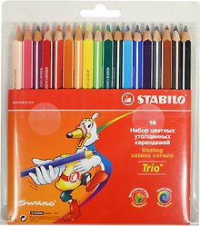 Карандаши цветные «Trio», STABILO, 18 цветов