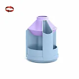 Подставка настольная "Manga", вращающаяся, пластик, голубой с фиолетовым, ErichKrause