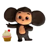 Фигурка Чебурашка, с аксессуаром молочный маффин, Funky Toys, (4х11х13), (CHE2403-2)