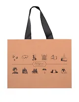 Пакет А5 21*28*8 СПб "Калейдоскоп" крафт, горизонт.