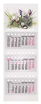 Календарь квартальный 2026г 82*230 "Цветы акварель" на магните