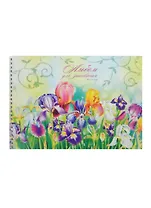 Альбом для рисования Unnika, "Прекрасные ирисы", А4, 40 листов, на евроспирали
