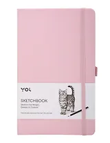 Скетчбук 13*21 80л "Yoi" розовый, 140г/м2, слоновая кость, тв.обл., Yoi