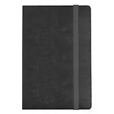 Записная книжка А7 80л лин. "Joy Book. Черный агат" иск.кожа, тонир.блок, скругл.углы, ляссе, резинка, карман на задн.форзаце