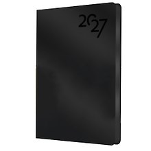 Ежедневник дат. 2027г. А6 176л "Soft Touch" черный, иск.кожа, интегр.переплет, тонир.блок, скругл.углы, ляссе, инд.уп