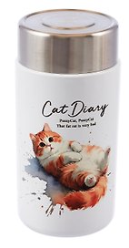 Термос Cat Diary Котик лежит (акварель) (металл) (330мл) (12-7306-202604_20)