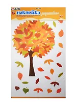 2DN-WM-2s Наклейка декор. (статическая) для окон зеркал Осень Дерево (33х60см) (упаковка)