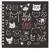 Скетчбук «Котики», 80 листов, 19.5 х 19.5 см
