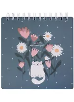 Скетчбук 172*172мм 40л "Mur-Mur", серый, тв.переплет, ламинация, спираль, бумага 190г/м2