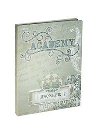 Дневник шк. 48л "Academy" иск.кожа, тонир.офсет, цветная печать, ляссе, универс.шпаргалка, Proff