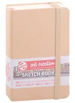 Блокнот для зарисовок 9*14см 80л "Art Creation" 140г/м2, 7БЦ, Крафт, Fabriano