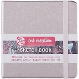 Скетчбук 12*12 80л "Art Creation" металлик розовое шампанское, нелинованн. 140г/м2, слоновая кость, тв.обл., Royal Talens