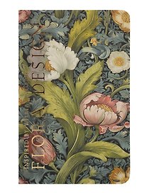 Книга для записей 130*210 32л "FLORA DESIGN. Inspired by William Morris (белые и розовые цветы)" скрепка