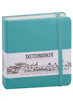 Скетчбук 12*12 80л "Sketchmarker" изумрудный, нелинованн. 140г/м2, слоновая кость, тв.обл.