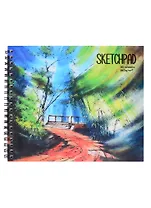 Скетчбук А5 30л "Лесная тропа" 180г/м2, тв. обложка, твин. УФ, евроспираль