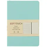 Записная книжка А6 80л "Soft Touch. Весенний мятный" иск.кожа, инт.обл., лин., тчк., нелин., ляссе, инд.уп.