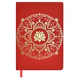 Ежедневник недат. А5 160л "Софт-тач. Арт-терапия" красный, кожзам, тв.переплет, тиснений фольгой, конгревное блинтовое тиснение, антистресс-раскраска, офсет, ляссе, подар.упаковка