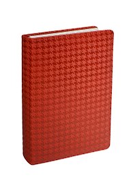 Ежедневник недат. А5 160л "Tweed" красный, иск.кожа, тисн."гусиная лапка", тв.переплет, поролон, ляссе, In Folio