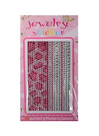 Набор д/творчества Стразы литые для телефона на картонке Jewelry sticker (1461-1/18) (розовый след)