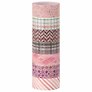 Клейкие WASHI-ленты д/декора Оттенки розового, 15мм*3м, 7цв, рисовая бумага, ОСТРОВ СОКРОВИЩ, 661704