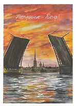 Книга для записи А5 128л кл. "СПб Настроение - Питер" инт.переплет, мат.лам. soft-touch, тисн.фольгой, офсет