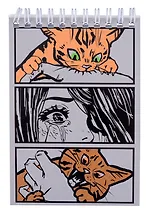 Блокнот А6 60л кл. "Пушистики" гребень