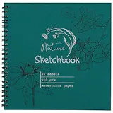 Скетчбук 195*195 20л "Nature", 200г/м2, тв.обложка, фольга, гребень