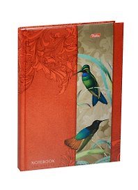 Книга для записей А5 120л кл. "Птицы" 7БЦ, обл.поролон, Hatber