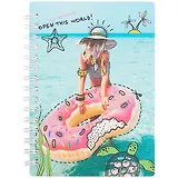 Записная книжка А6 80л кл. "Discovery", пляж, мягк.переплет, ламинация, спираль