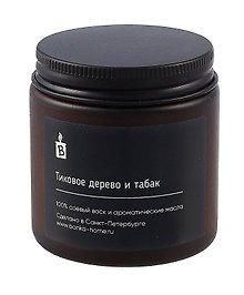 Свеча темная (Тиковое дерево и табак) (120мл) (RJ0117046)