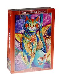 Пазл «Кошачья партия» 1500 элементов, Castorland