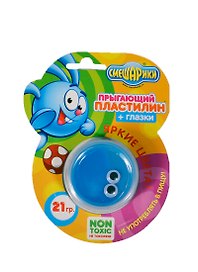 Прыгающий пластилин Смешарики (+глазки) (84753) (3+) (21гр.) (блистер)