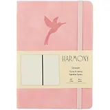 Записная книжка А6+ 80л "Harmony. Розовый" иск.кожа, тв.переплет, термотиснение, ляссе, резинка, инд.уп.