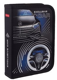 Пенал «Exclusive car», 1 отделение, ткань, картон, 20х14 см, Hatber