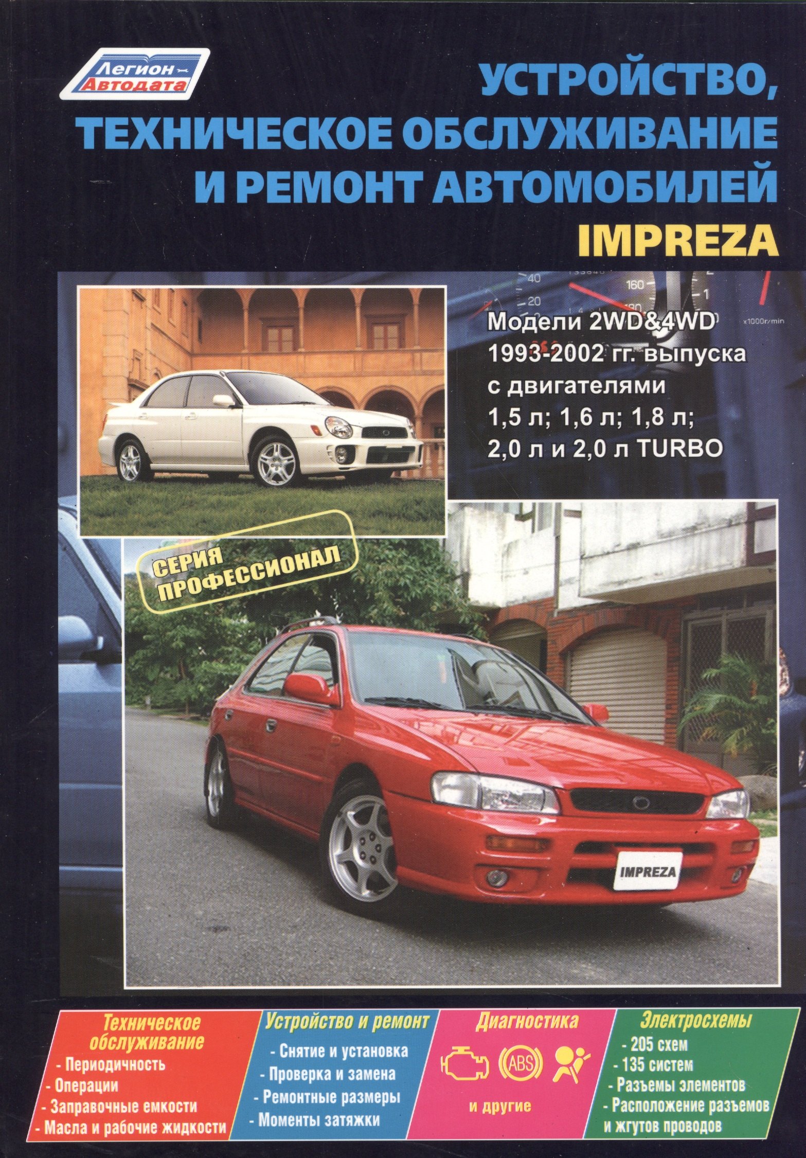 Subaru Impreza. Модели с 1993-2002 гг. выпуска с двигателями 1,5 л, 1,6 л, 1,8 л, 2,0 л, и 2,0 л. Turbo. Устройство, техническое обслуживание и ремонт
Subaru Impreza. Модели с 1993-2002 гг. выпуска с двигателями 1,5 л, 1,6 л, 1,8 л, 2,0 л, и 2,0 л. Turbo. Устройство, техническое обслуживание и ремонт
