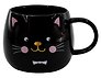 Кружка с ушками Котик черный (керамика) (480мл) (12-6641-202604-08)