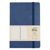 Записная книжка А6- 96л кл. "Joy Book. Спелая голубика" 7БЦ., иск.кожа, тонир.форзац, тонир.блок, скругл.углы, сшит.блок, ляссе, резинка, карман на задн.форзаце