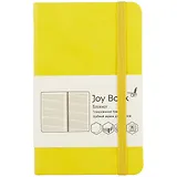 Записная книжка А6- 96л лин. "JOY BOOK. Лимонный" 7БЦ, иск.кожа, тонир.форзац, тонир.блок 70гр/м2, скругл.углы, сшит.блок, ляссе, резинка, карман на задн.форзаце