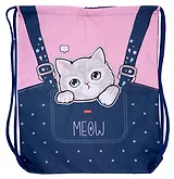 Мешок для сменной обуви "По имени Мяу" 41*49см, 1отд., петля для подвеса, инд.уп.