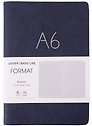 Записная книжка «Format» А6+, 80 листов в линейку, экокожа, Listoff